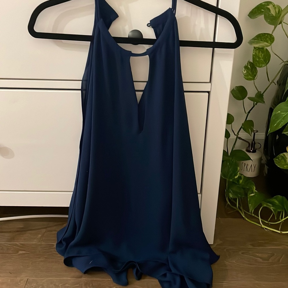 Navy blue banana republic tank top